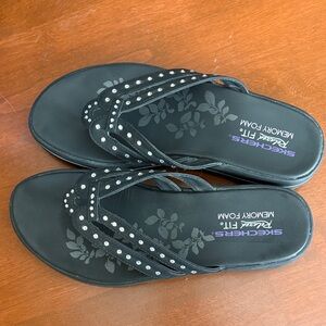 Skechers Black Studded Women's Sandals 8